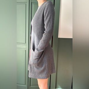 Eileen Fisher Charcoal Ribbed Cardigan